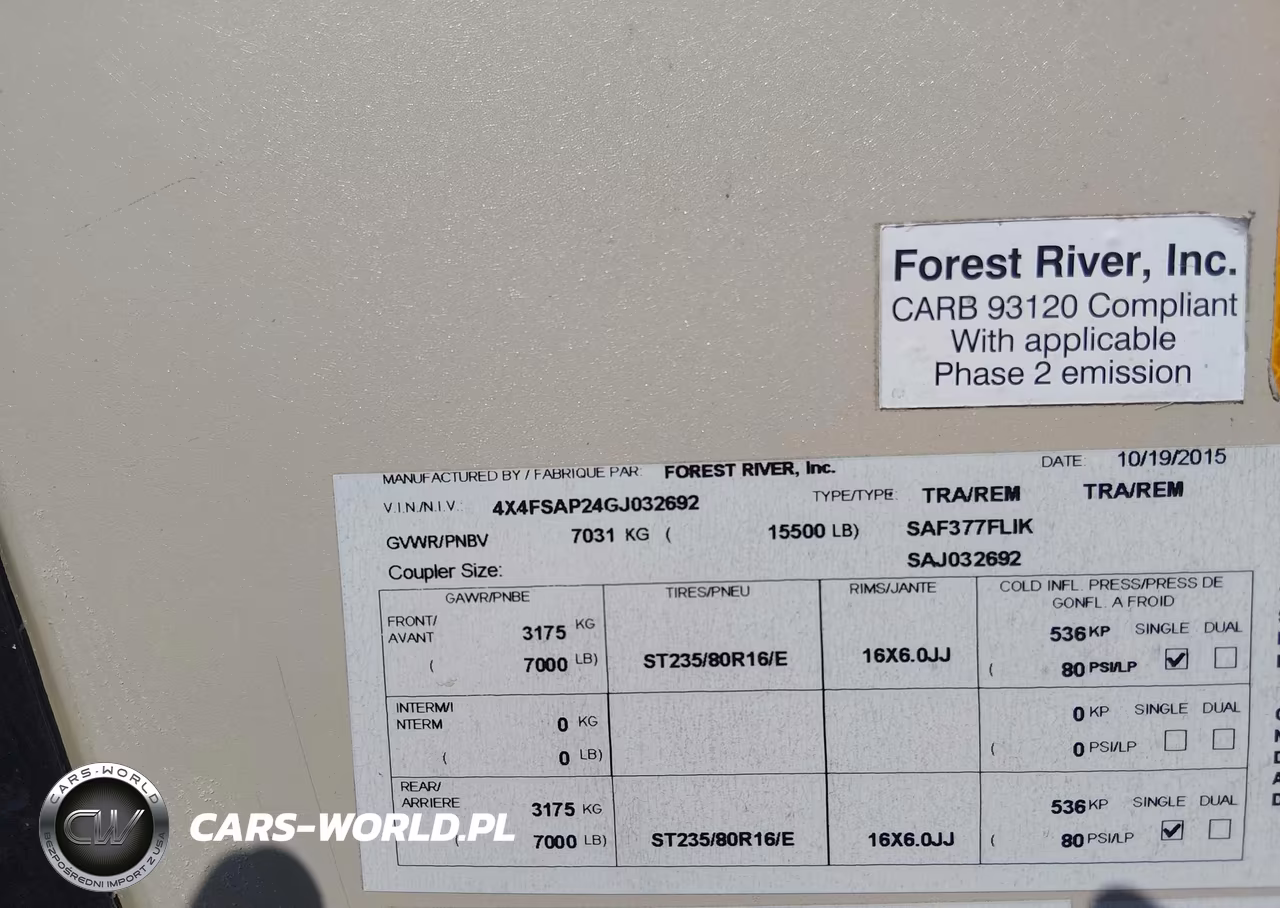 2016 Forest River Other VIN:4X4FSAP24GJ032692 - 9