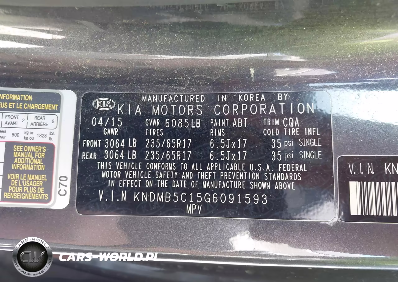 2016 Kia Sedona Lx VIN:KNDMB5C15G6091593 - 9