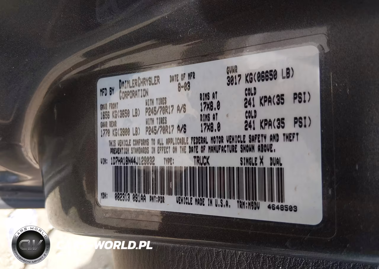 2004 Dodge Ram 1500 Slt-Laramie VIN:1D7HA18N44J129032 - 9