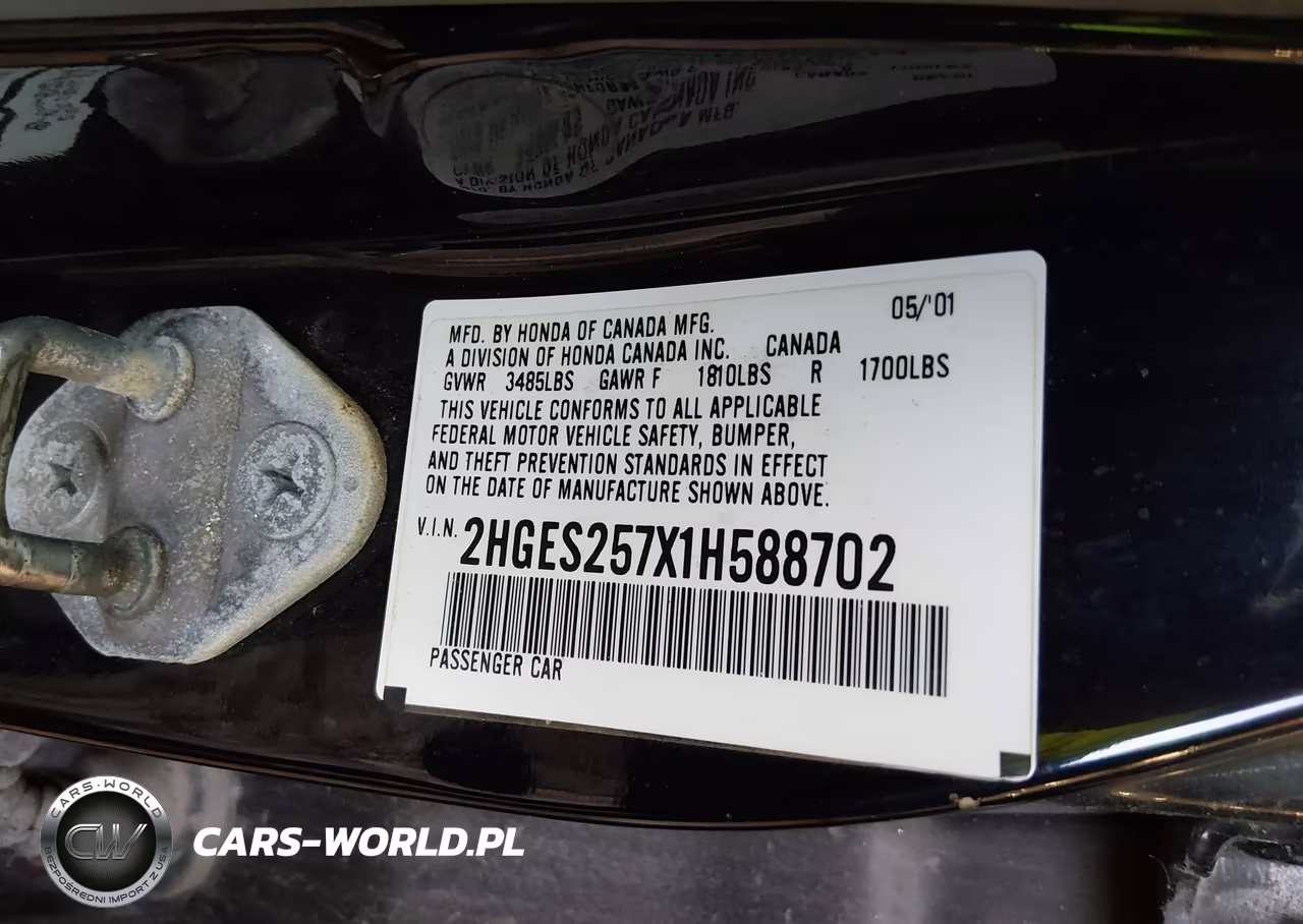 2001 Honda Civic Ex VIN:2HGES257X1H588702 - 9