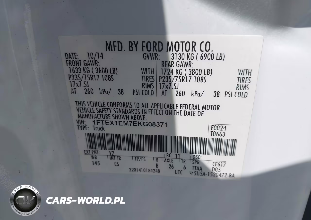 2014 Ford F-150 Stx VIN:1FTEX1EM7EKG08371 - 9