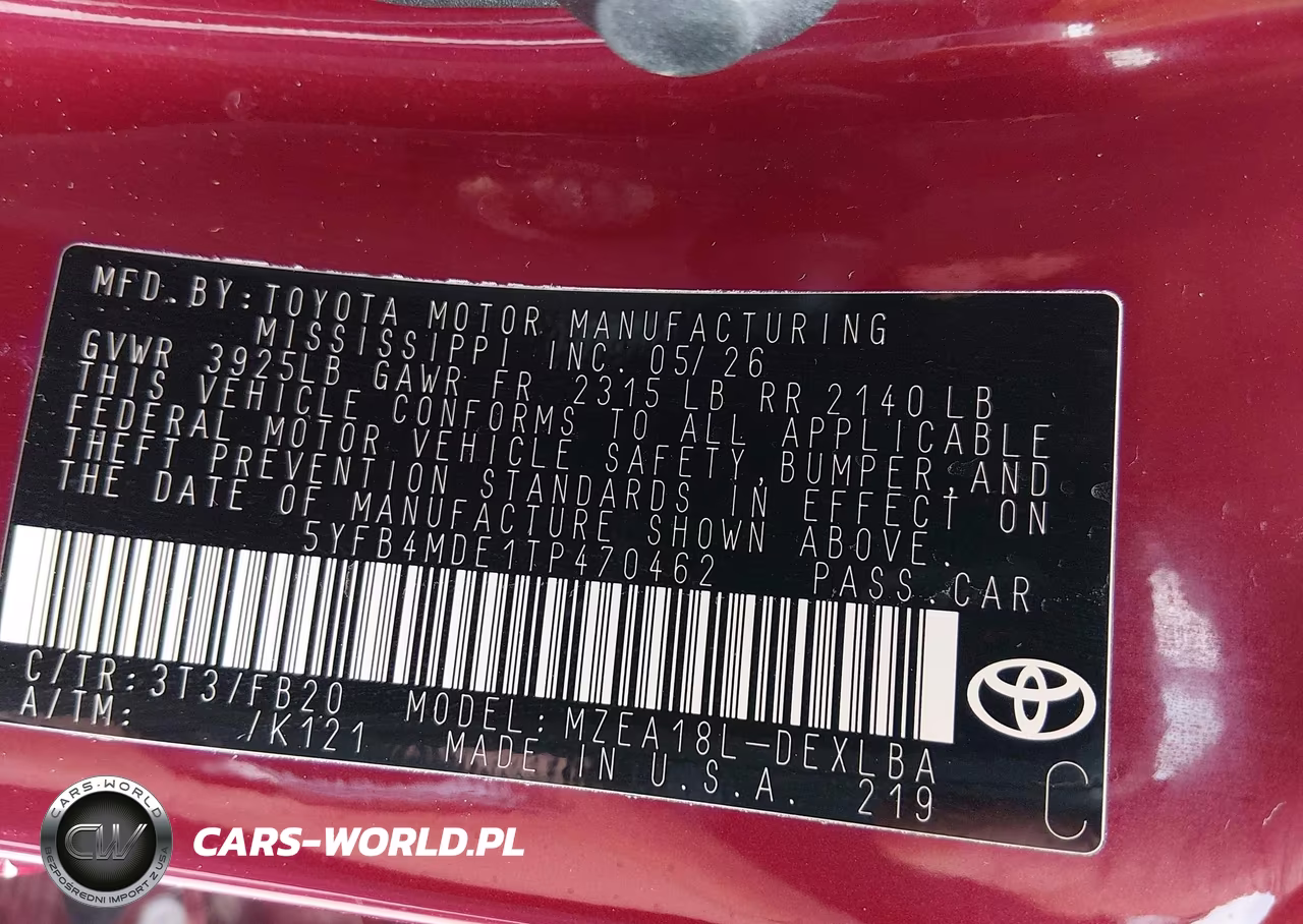 2026 Toyota Corolla Le VIN:5YFB4MDE1TP470462 - 9