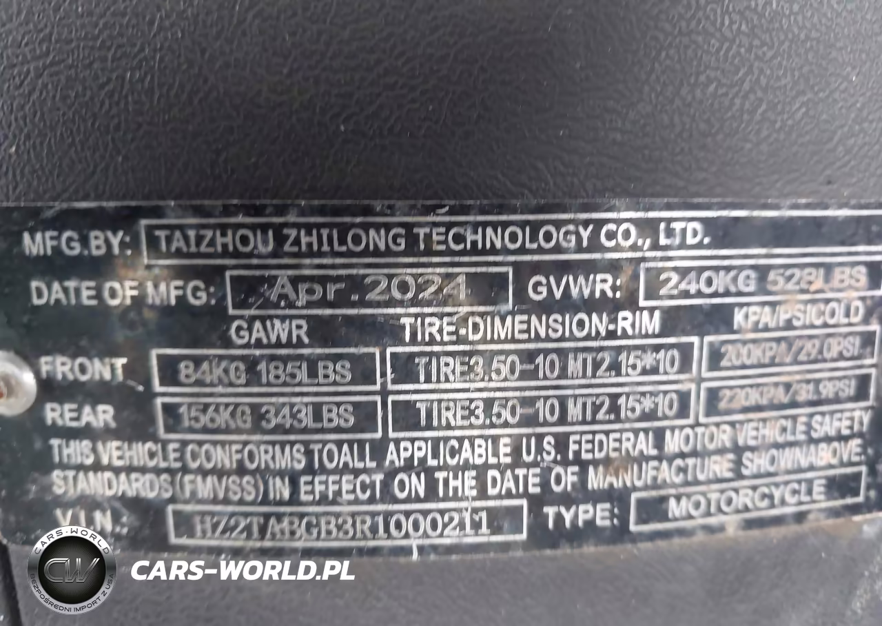 2024 Taizhou Scotter VIN:HZ2TABGB3R1000211 - 10