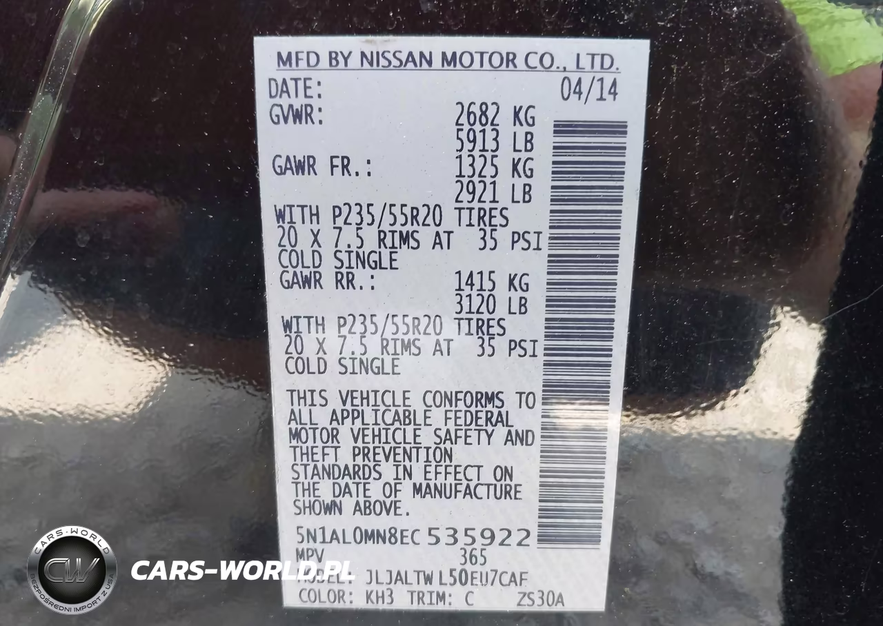 2014 Infiniti Qx60 VIN:5N1AL0MN8EC535922 - 9