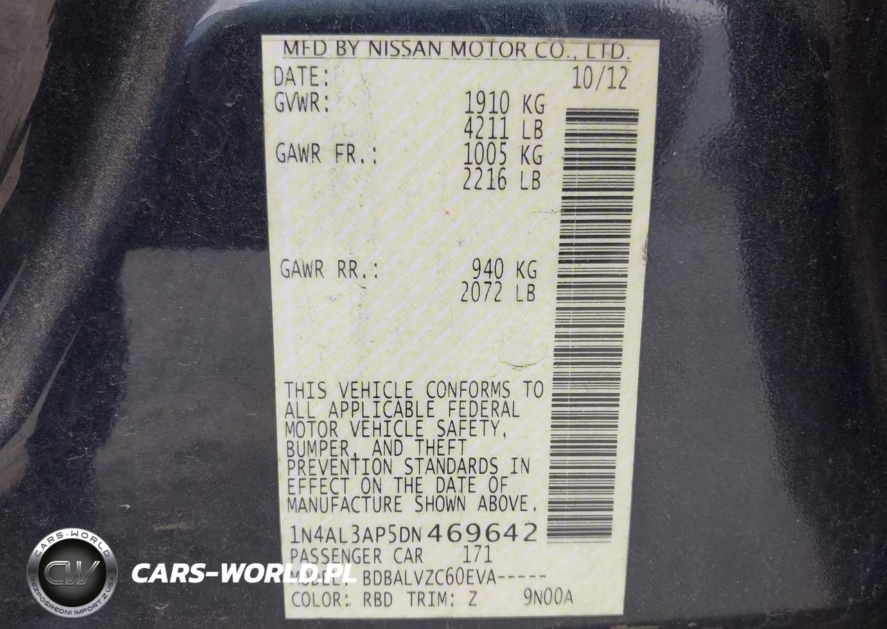 2013 Nissan Altima 2.5 Sl VIN:1N4AL3AP5DN469642 - 9
