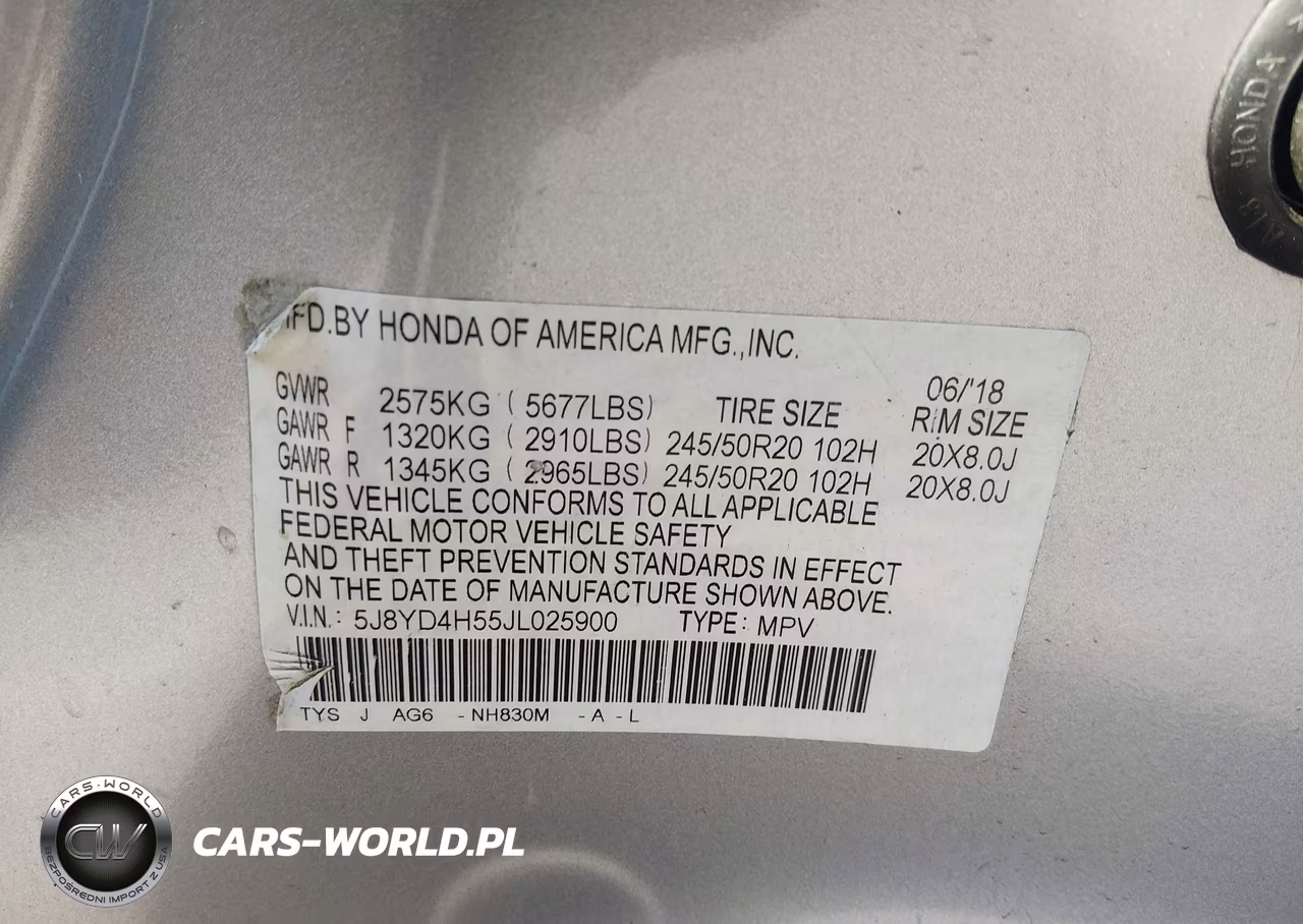 2018 Acura Mdx Technology Package Acurawatch Plus Pkg VIN:5J8YD4H55JL025900 - 9