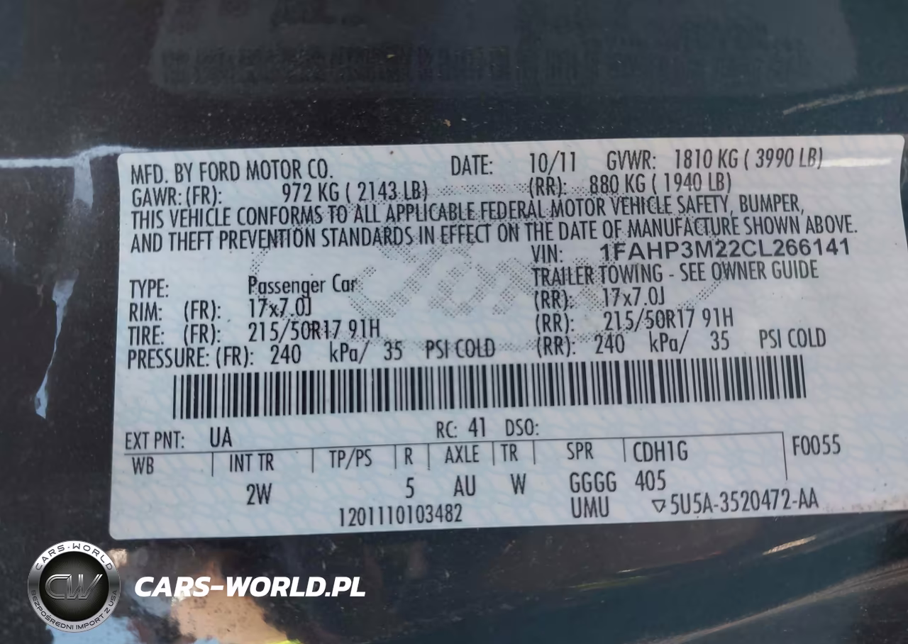2012 Ford Focus Sel VIN:1FAHP3M22CL266141 - 9