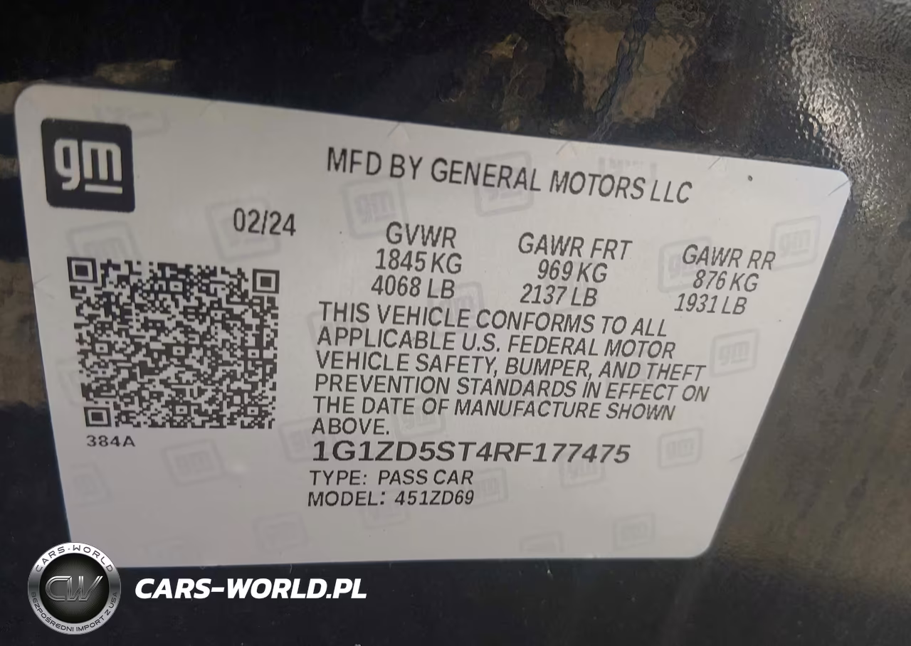 2024 Chevrolet Malibu Fwd 1Lt VIN:1G1ZD5ST4RF177475 - 9
