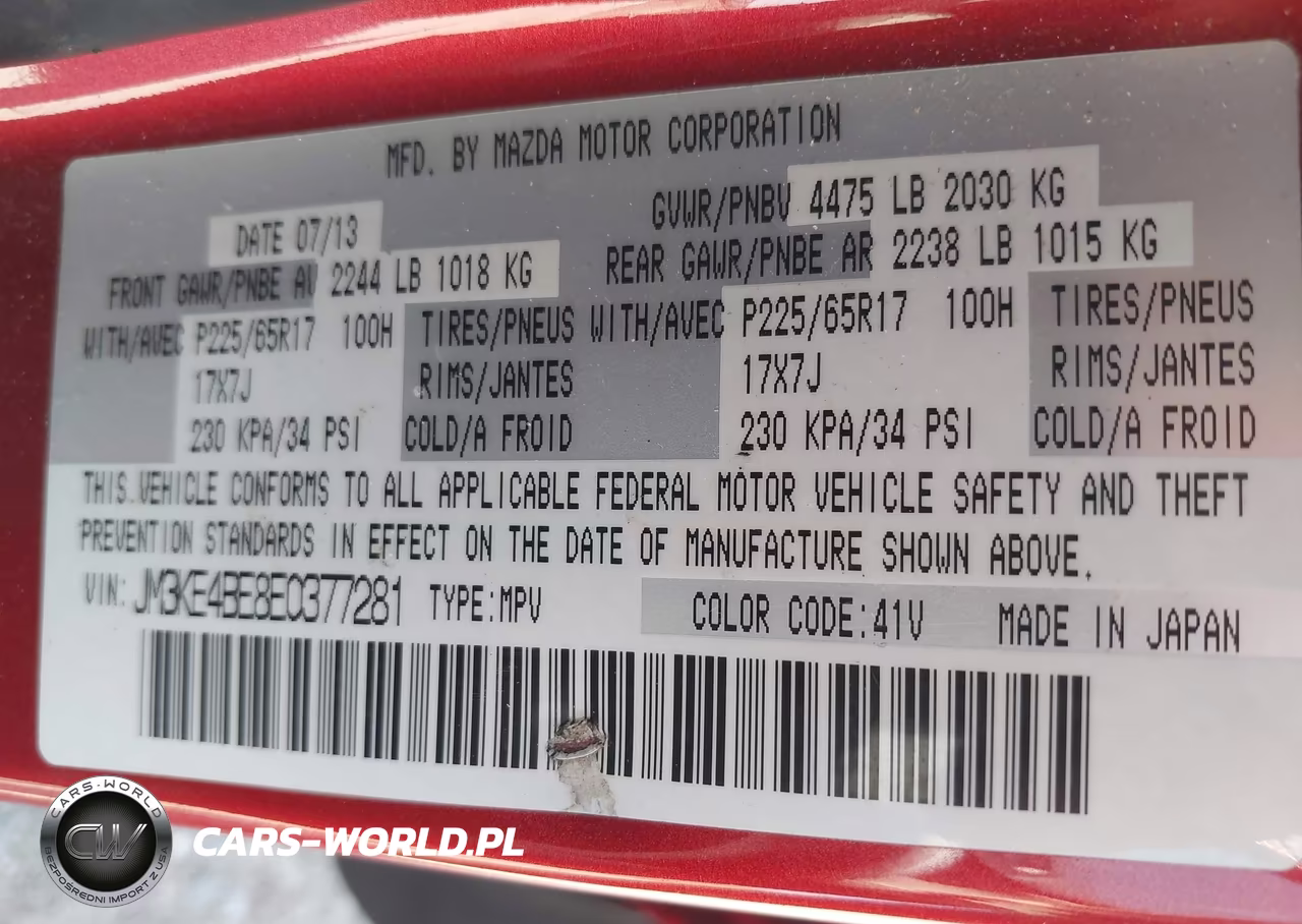2014 Mazda Cx-5 Sport VIN:JM3KE4BE8E0377281 - 9