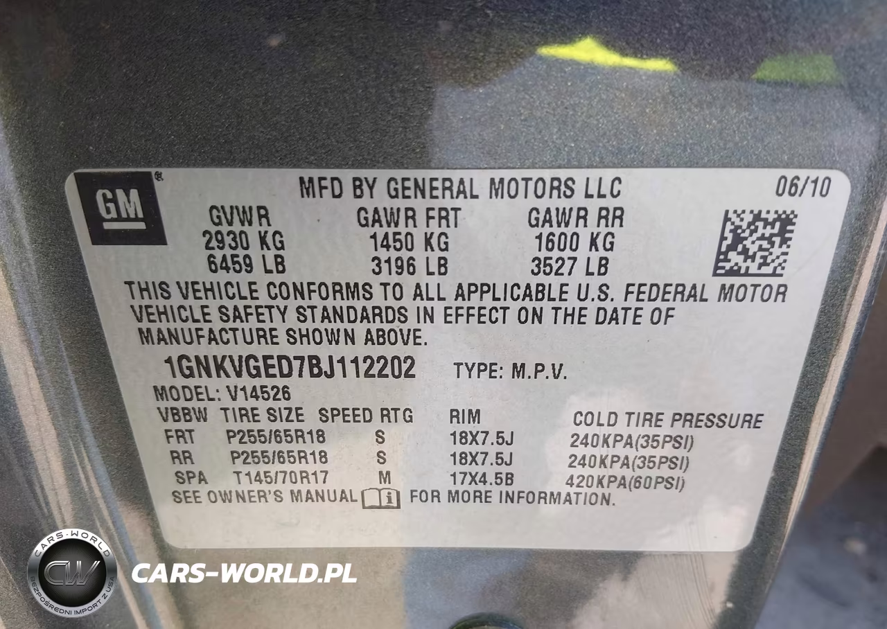 2011 Chevrolet Traverse 1Lt VIN:1GNKVGED7BJ112202 - 9