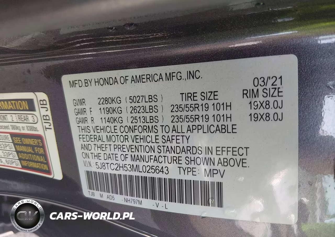 2021 Acura Rdx Technology Package VIN:5J8TC2H53ML025643 - 9