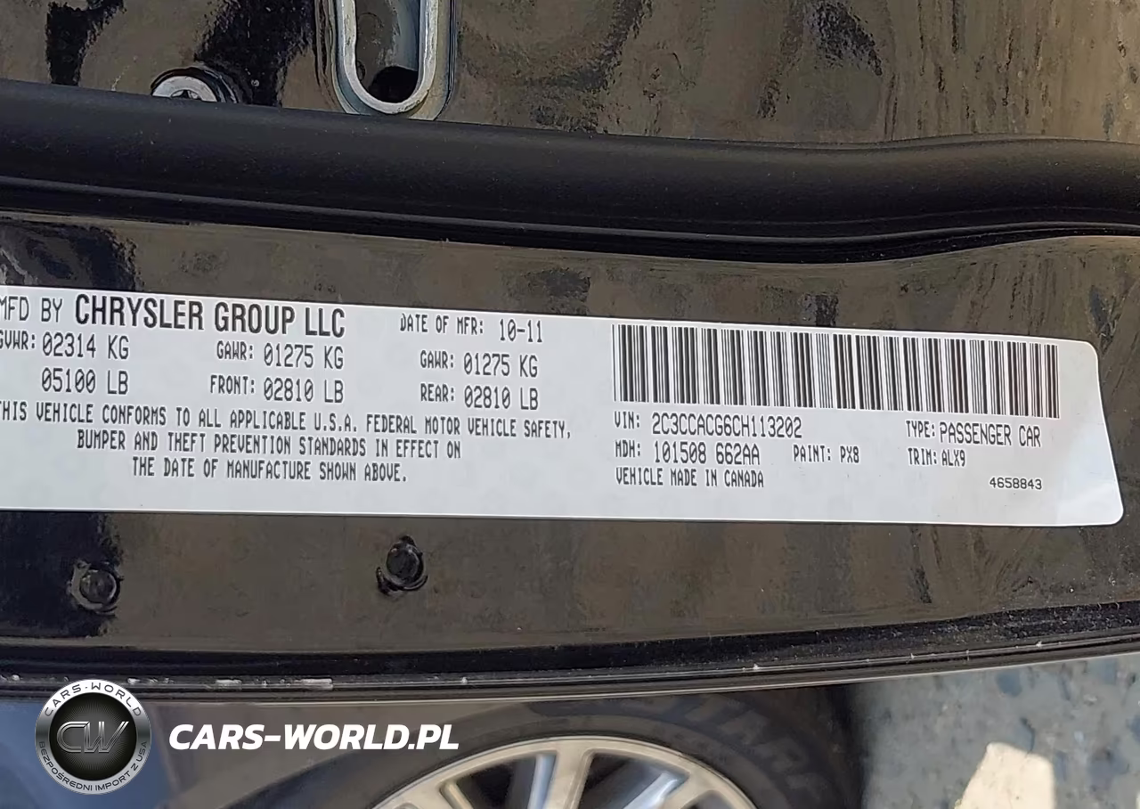2012 Chrysler 300 Limited VIN:2C3CCACG6CH113202 - 9