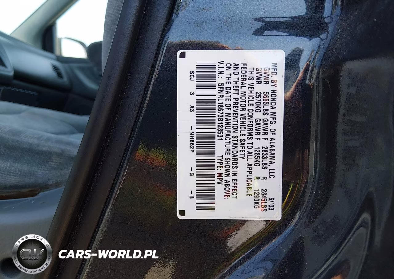 2003 Honda Odyssey Ex VIN:5FNRL18673B128531 - 9