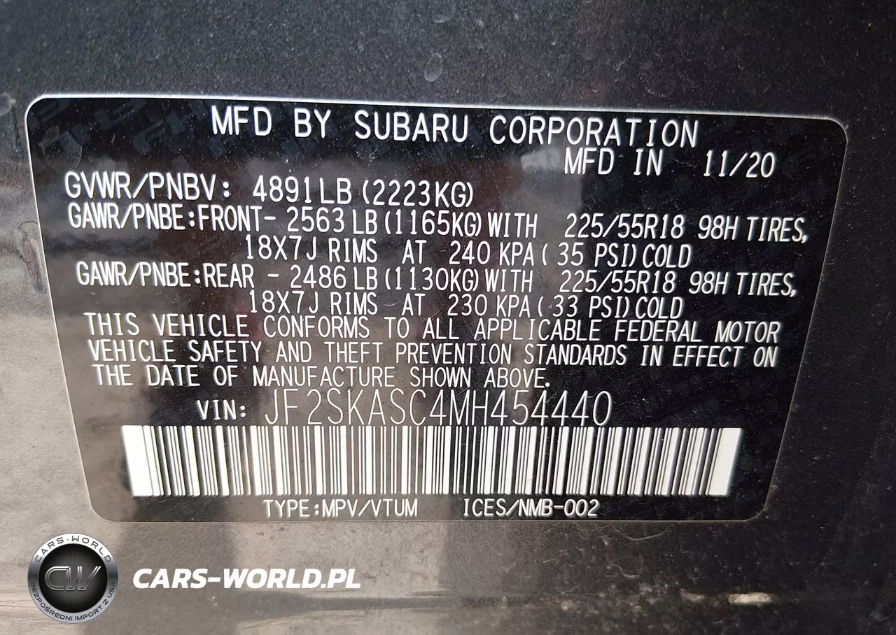 2021 Subaru Forester Limited VIN:JF2SKASC4MH454440 - 9