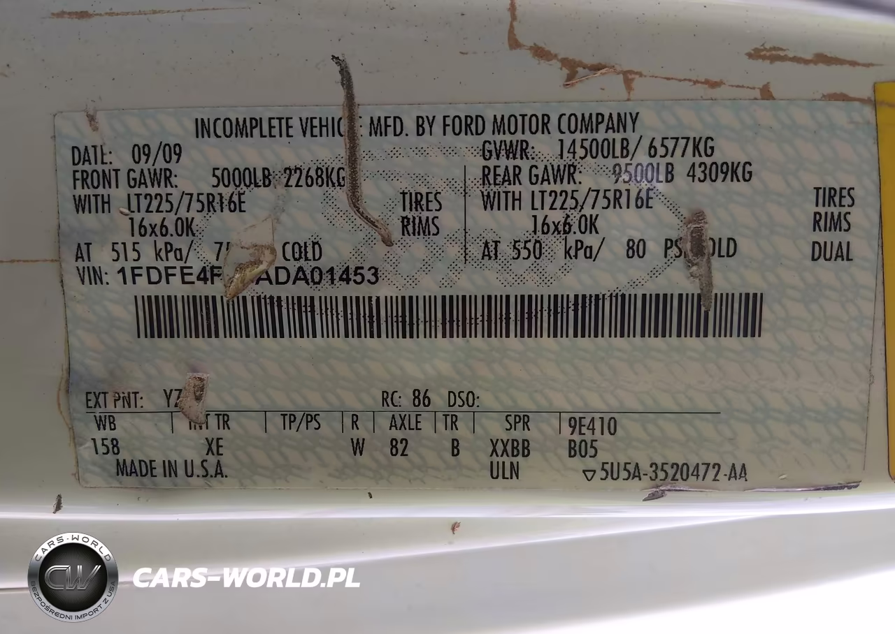 2010 Ford E-450 Cutaway VIN:1FDFE4FP0ADA01453 - 9