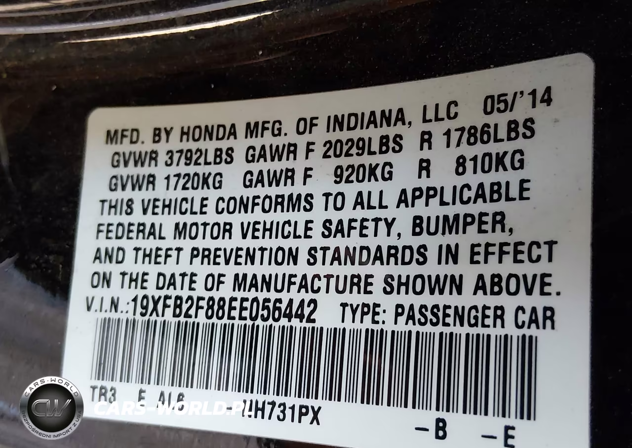 2014 Honda Civic Ex VIN:19XFB2F88EE056442 - 9