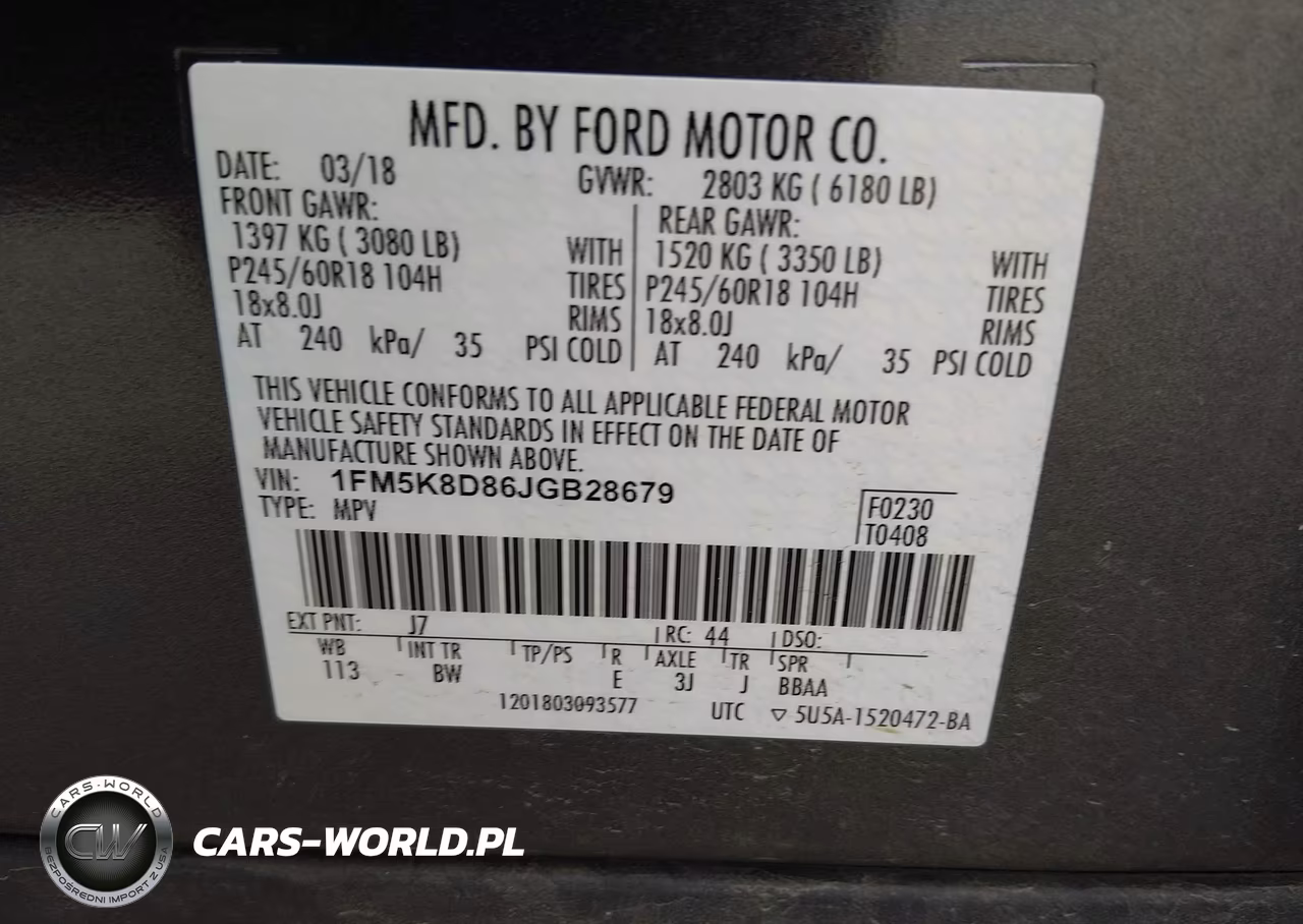 2018 Ford Explorer Xlt VIN:1FM5K8D86JGB28679 - 9