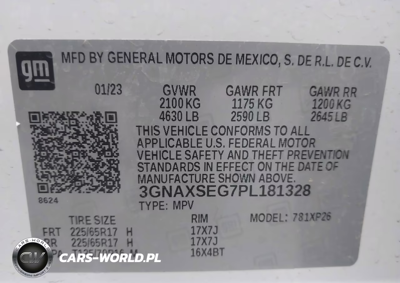 2023 Chevrolet Equinox Awd Ls VIN:3GNAXSEG7PL181328 - 9