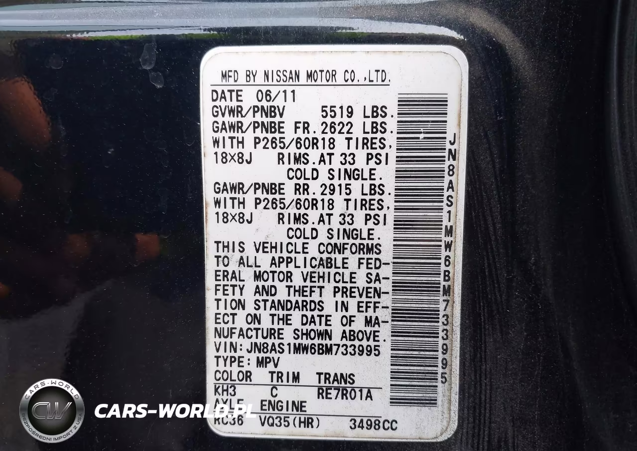 2011 Infiniti Fx35 VIN:JN8AS1MW6BM733995 - 9