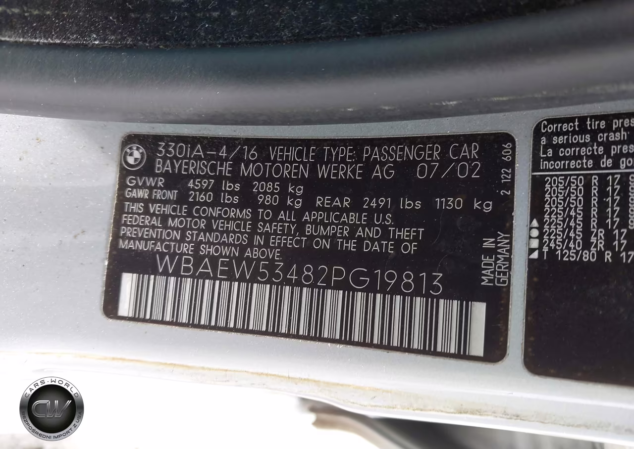 2002 BMW 330Xi VIN:WBAEW53482PG19813 - 9