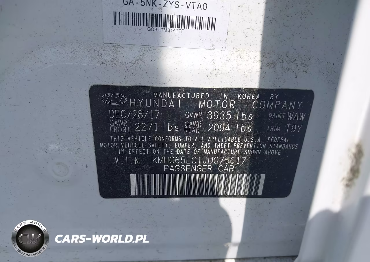 2018 Hyundai Ioniq Hybrid Blue VIN:KMHC65LC1JU075617 - 9