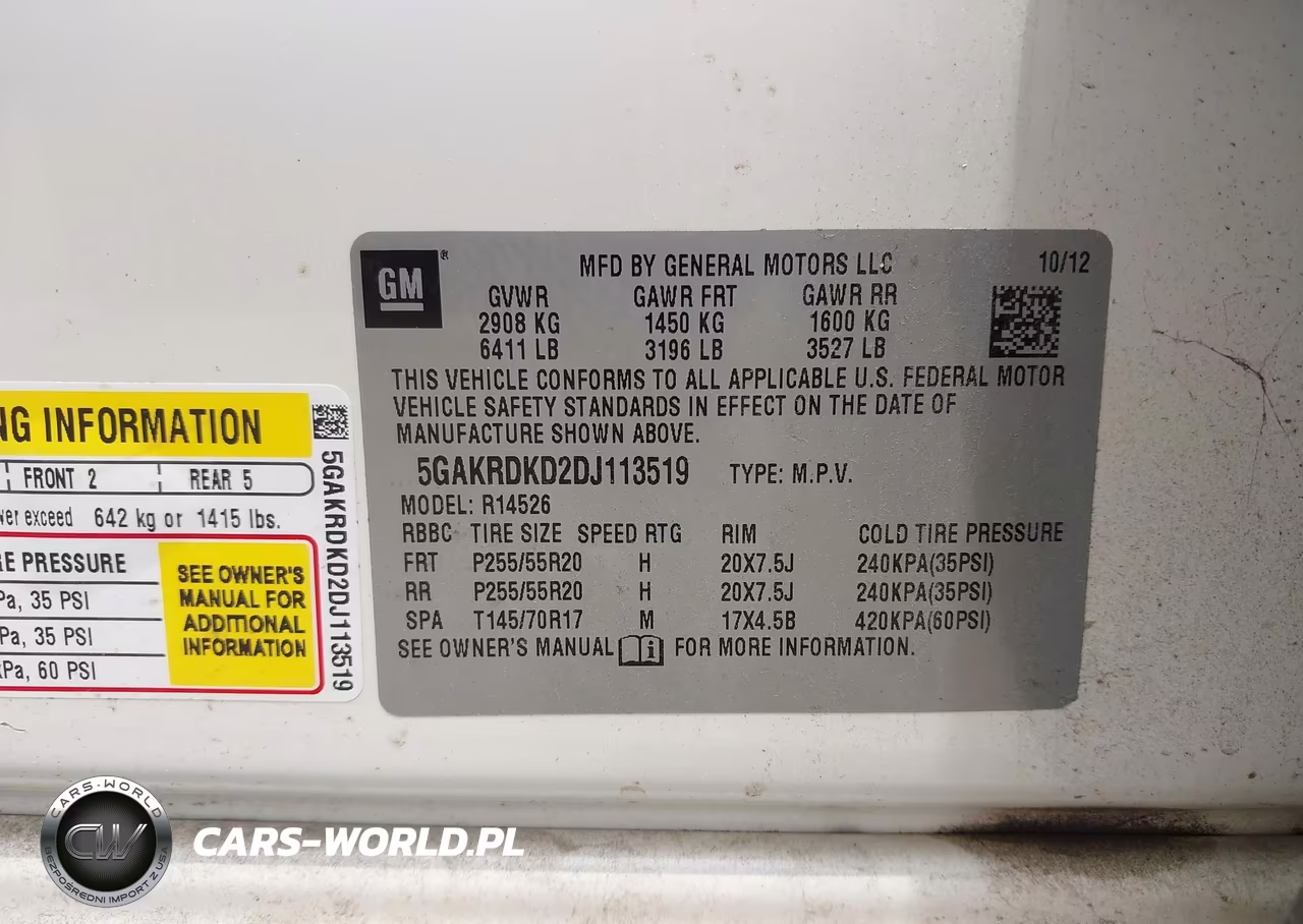 2013 Buick Enclave Premium VIN:5GAKRDKD2DJ113519 - 9