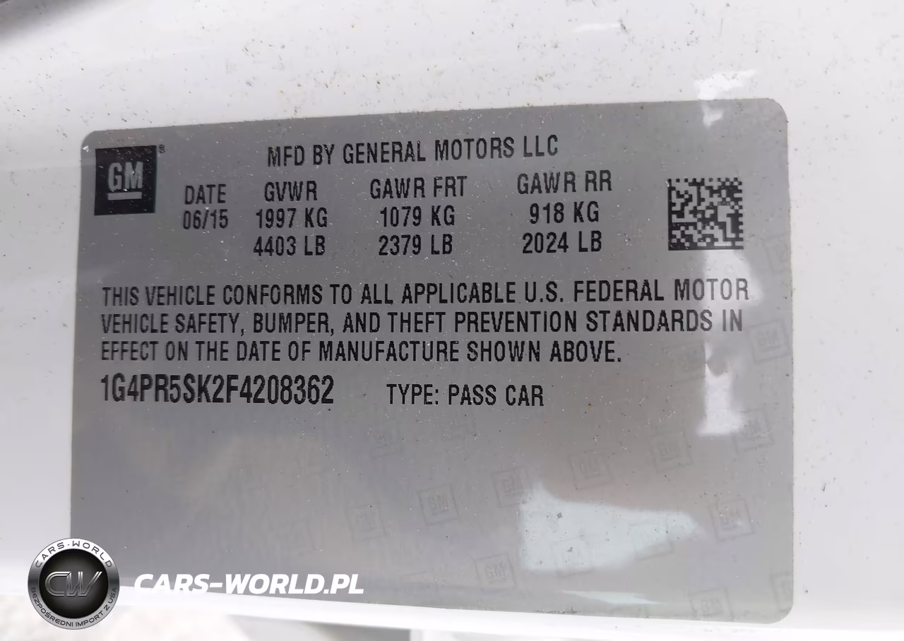 2015 Buick Verano Convenience Group VIN:1G4PR5SK2F4208362 - 9