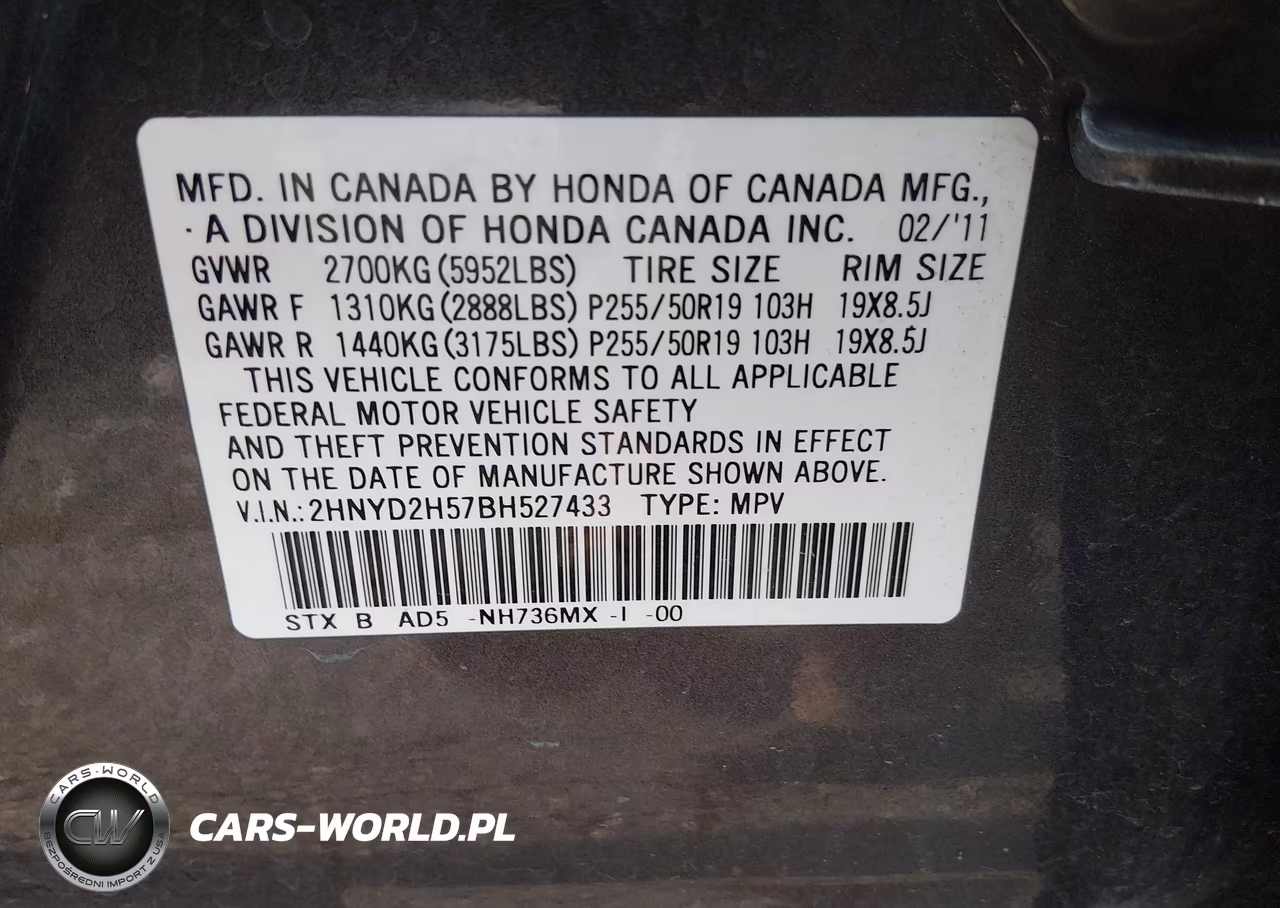 2011 Acura Mdx Advance Package VIN:2HNYD2H57BH527433 - 9