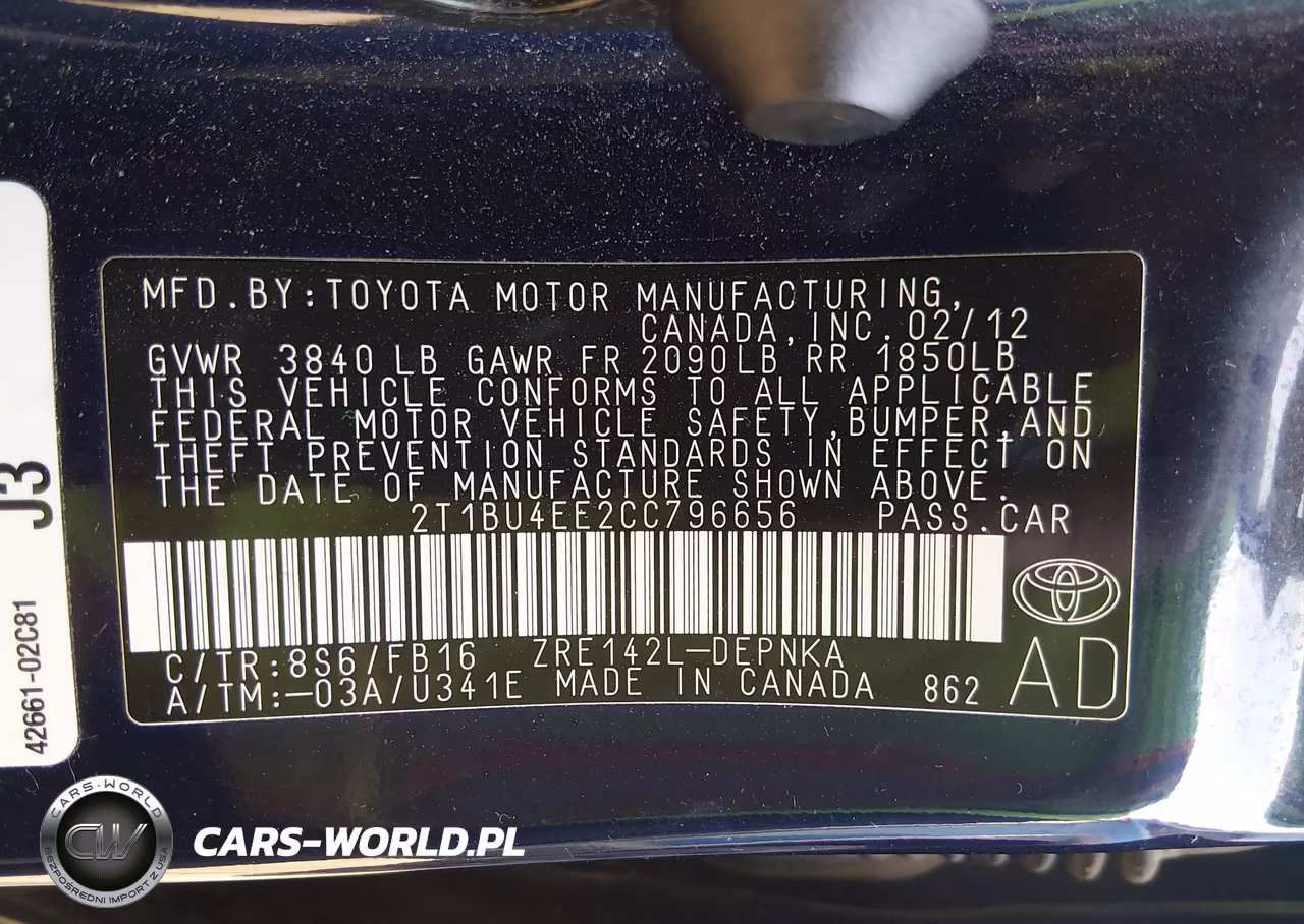2012 Toyota Corolla Le VIN:2T1BU4EE2CC796656 - 9
