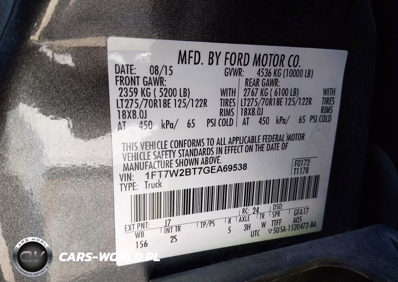 2016 Ford F-250 Xlt VIN:1FT7W2BT7GEA69538 - 9