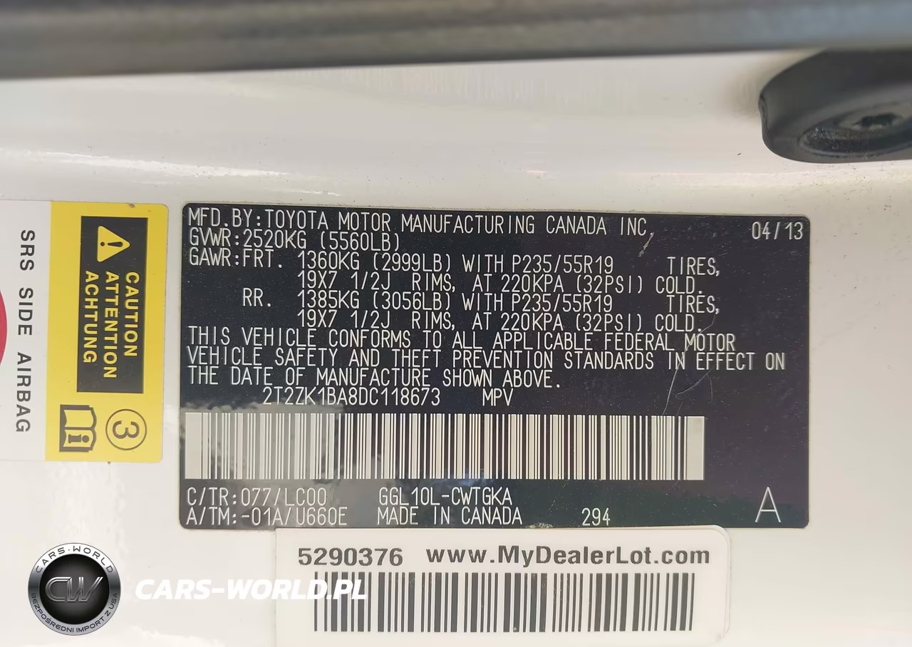 2013 Lexus Rx 350 VIN:2T2ZK1BA8DC118673 - 9