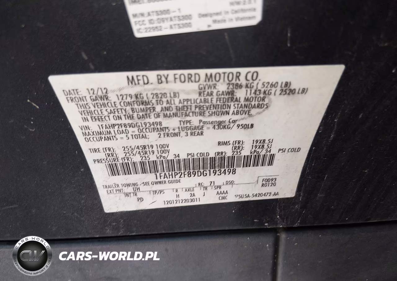 2013 Ford Taurus Limited VIN:1FAHP2F89DG193498 - 9