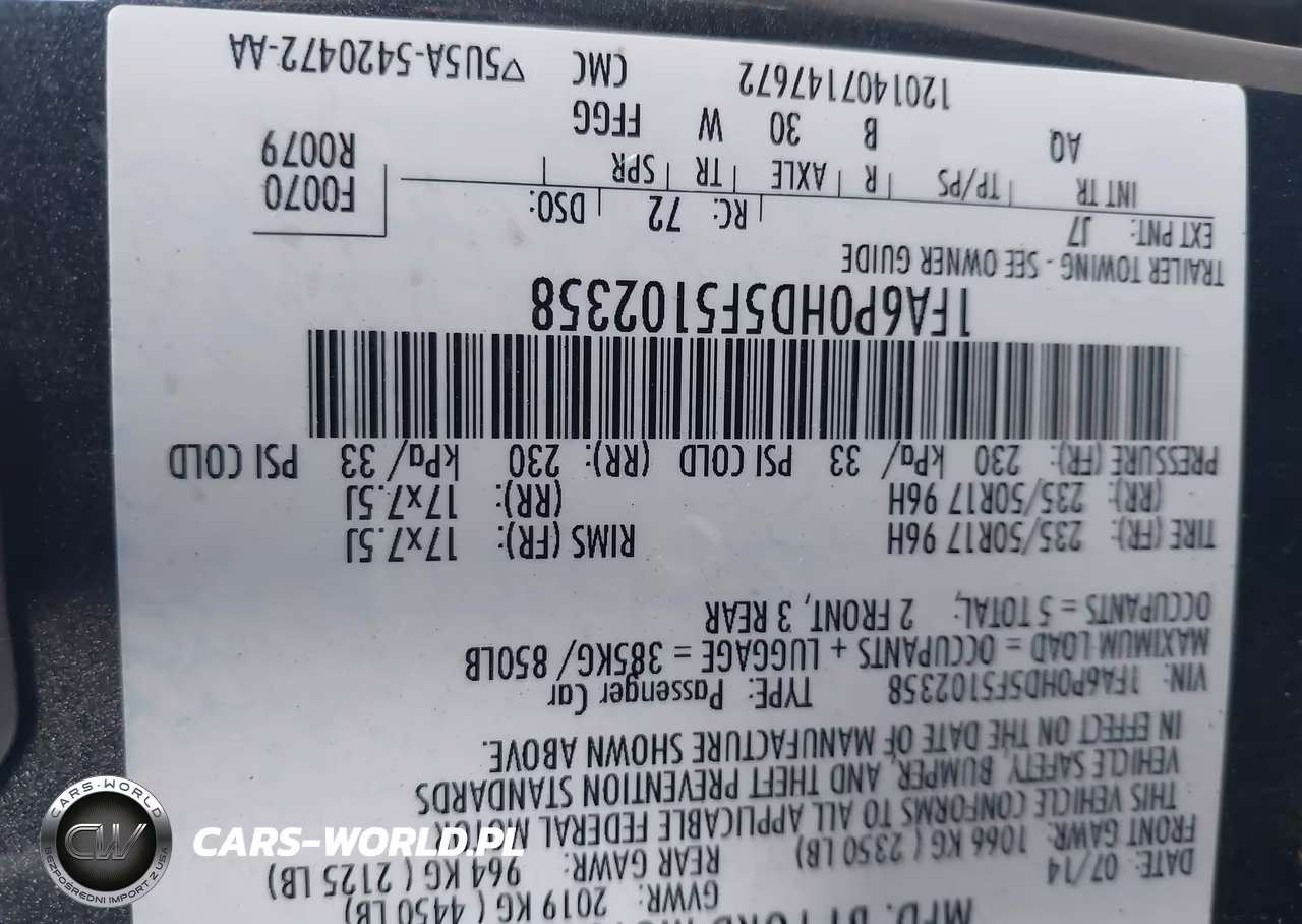 2015 Ford Fusion Se VIN:1FA6P0HD5F5102358 - 9