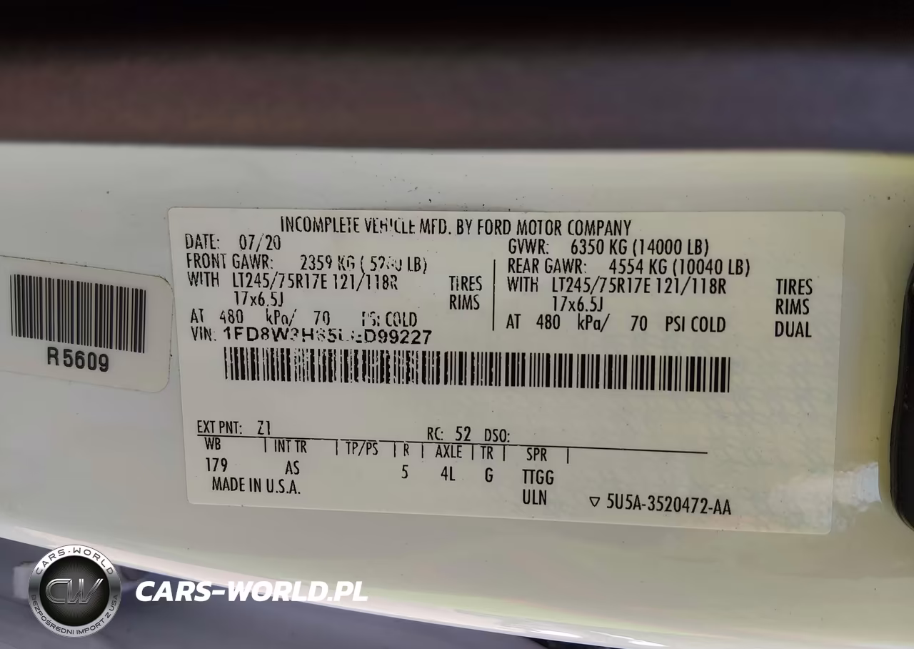 2020 Ford F-350 Chassis Xl VIN:1FD8W3H65LED99227 - 9