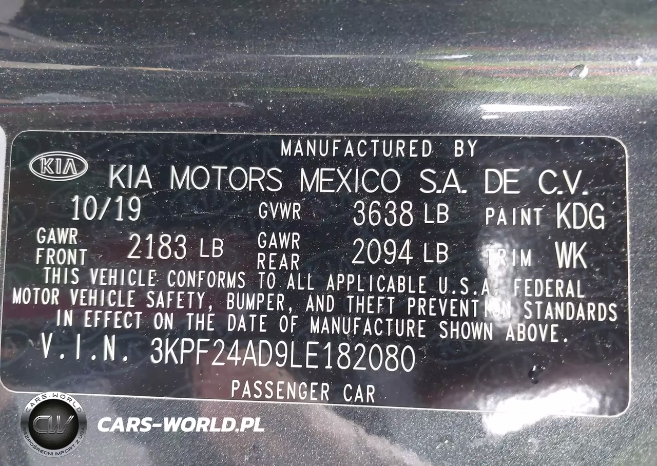 2020 Kia Forte Fe VIN:3KPF24AD9LE182080 - 9