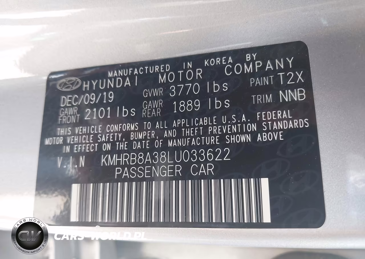 2020 Hyundai Venue Se VIN:KMHRB8A38LU033622 - 9