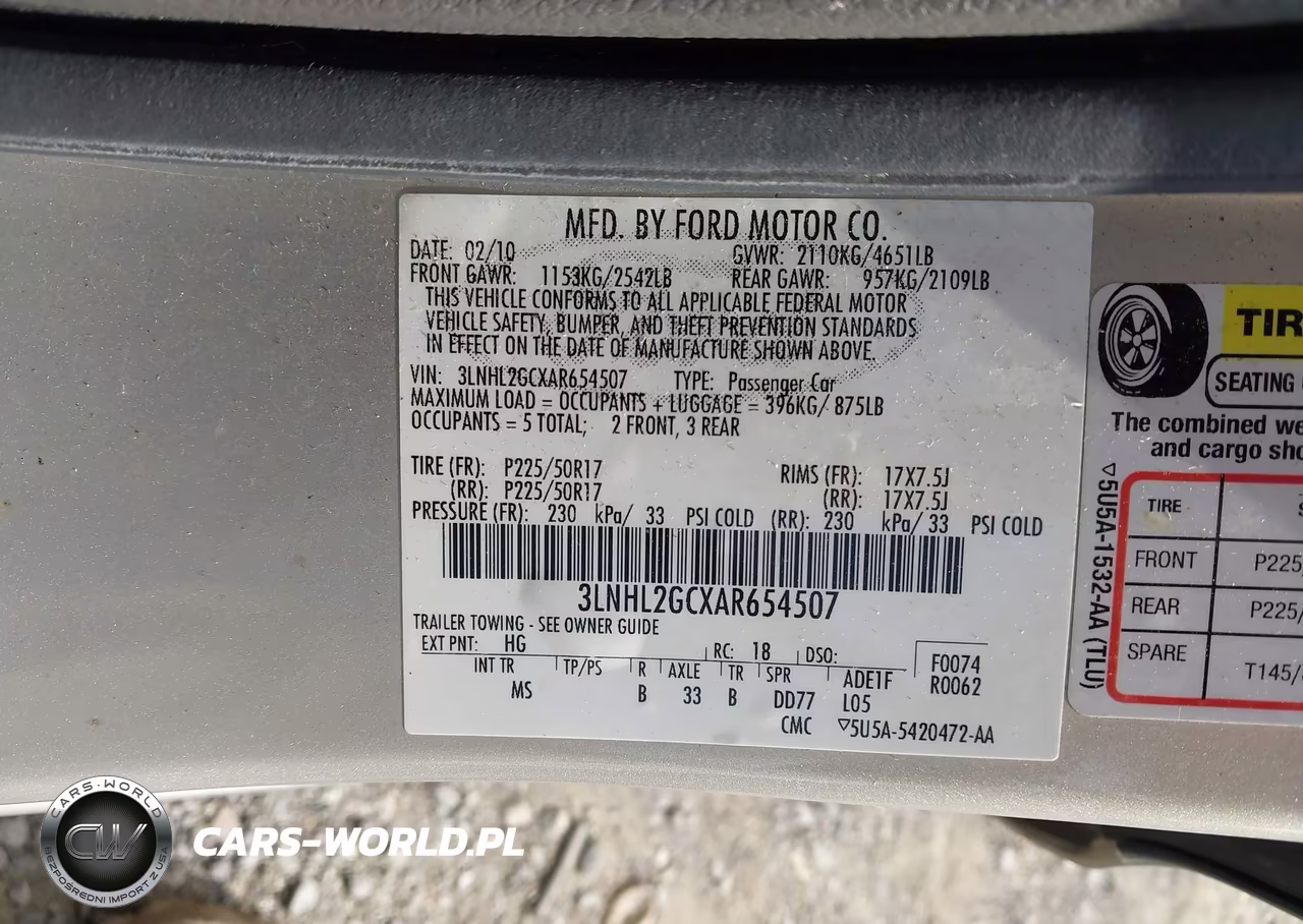 2010 Lincoln Mkz VIN:3LNHL2GCXAR654507 - 9