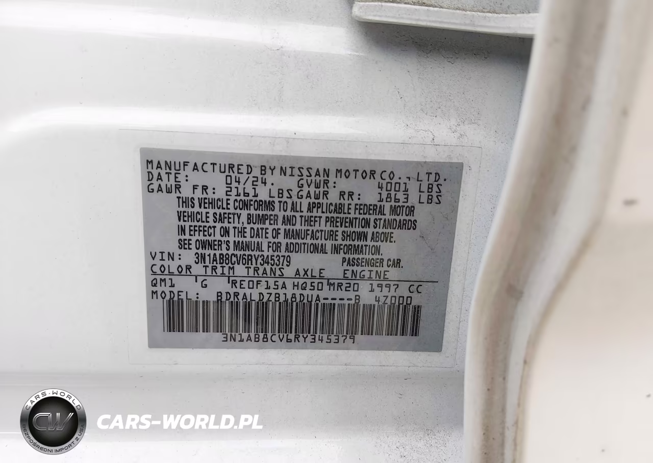 2024 Nissan Sentra Sv Xtronic Cvt VIN:3N1AB8CV6RY345379 - 9