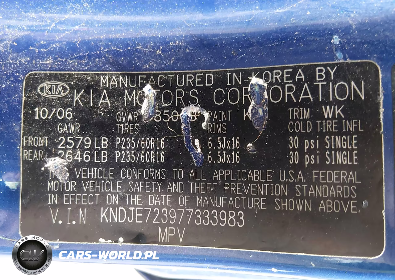 2007 Kia Sportage Lx V6 VIN:KNDJE723977333983 - 9