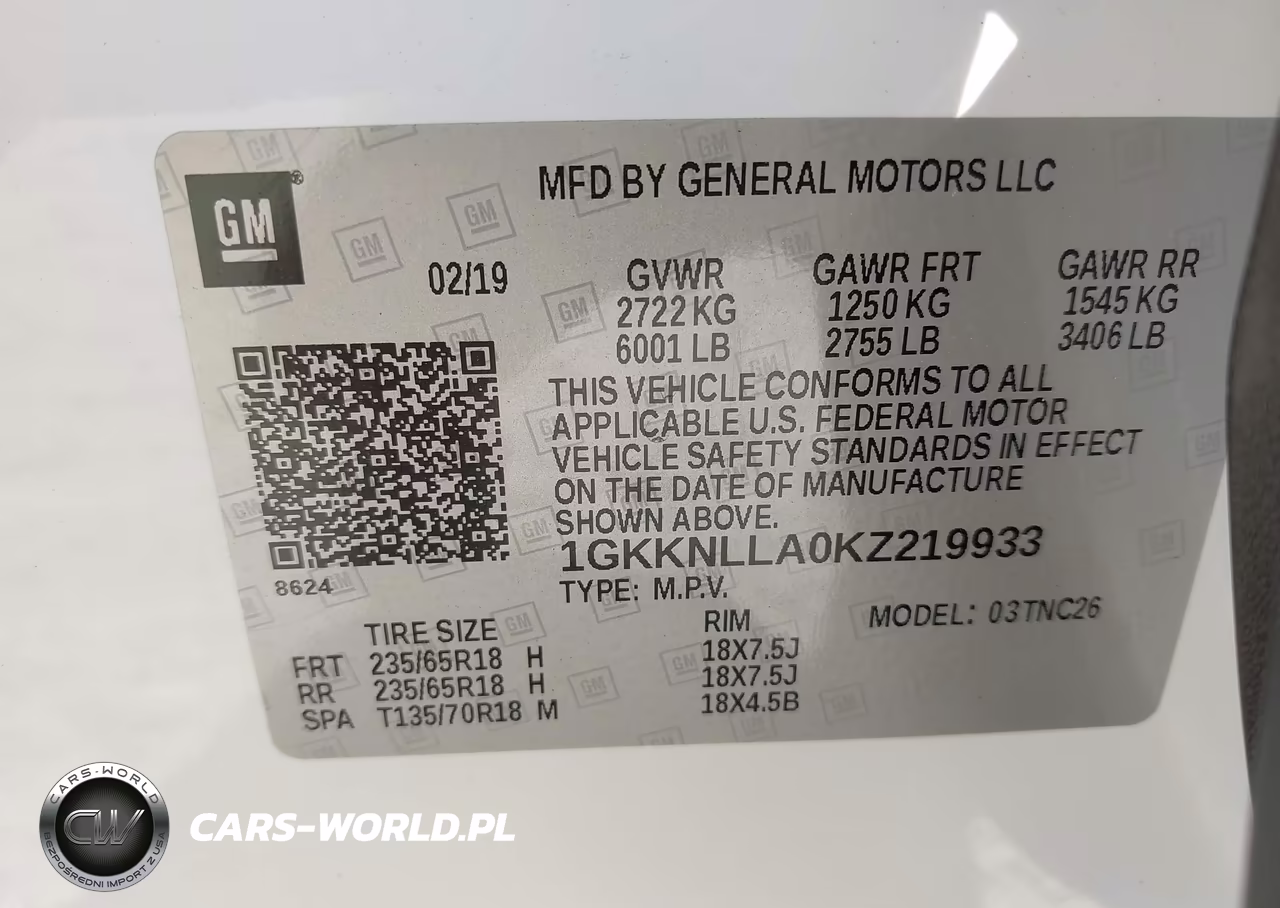 2019 GMC Acadia Sle-2 VIN:1GKKNLLA0KZ219933 - 9