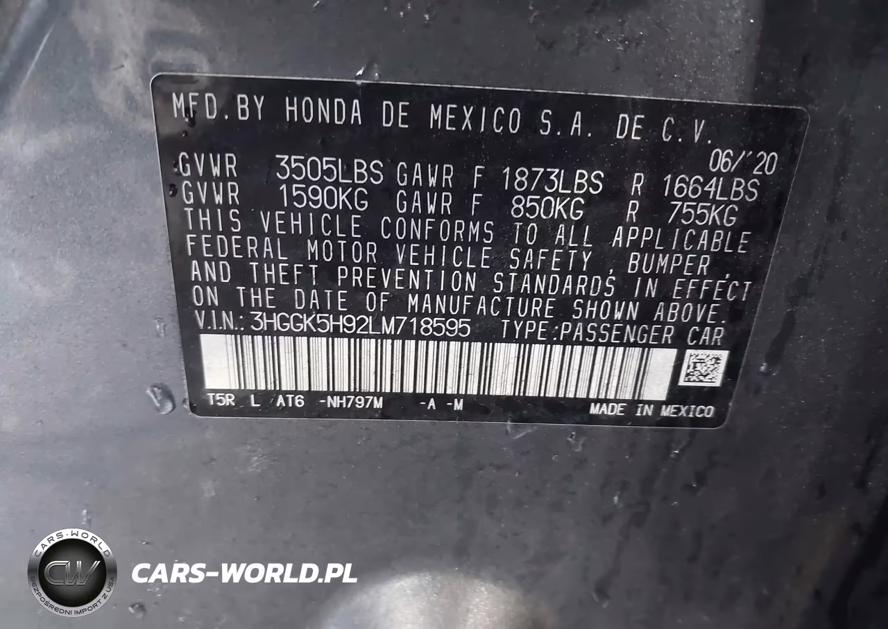 2020 Honda Fit Ex-L VIN:3HGGK5H92LM718595 - 9