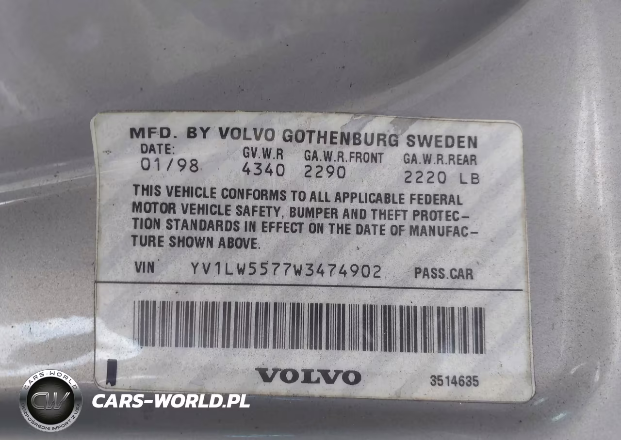 1998 Volvo V70 VIN:YV1LW5577W3474902 - 9