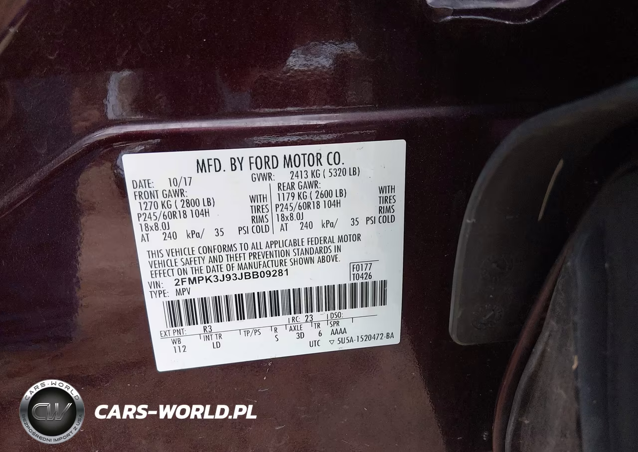 2018 Ford Edge Sel VIN:2FMPK3J93JBB09281 - 9