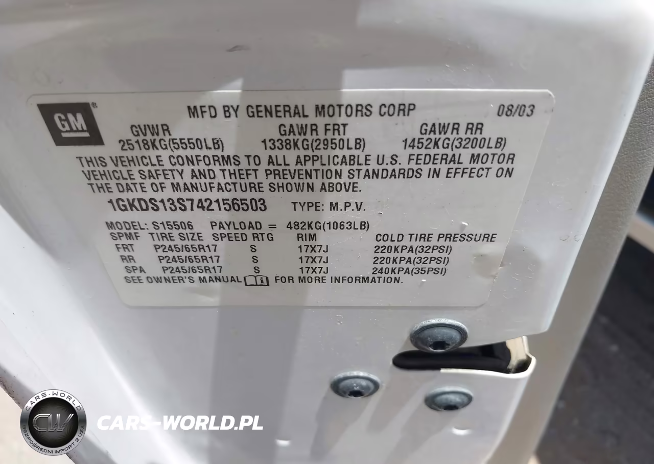 2004 GMC Envoy Sle VIN:1GKDS13S742156503 - 9