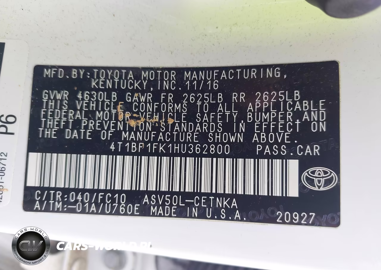 2017 Toyota Camry Le VIN:4T1BF1FK1HU362800 - 9