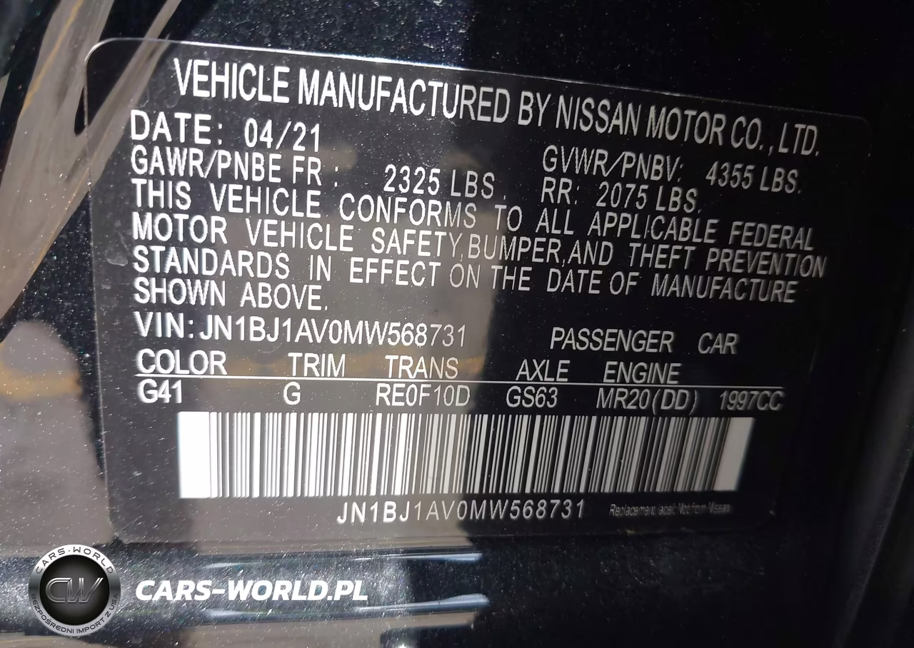 2021 Nissan Rogue Sport S Fwd Xtronic Cvt VIN:JN1BJ1AV0MW568731 - 9