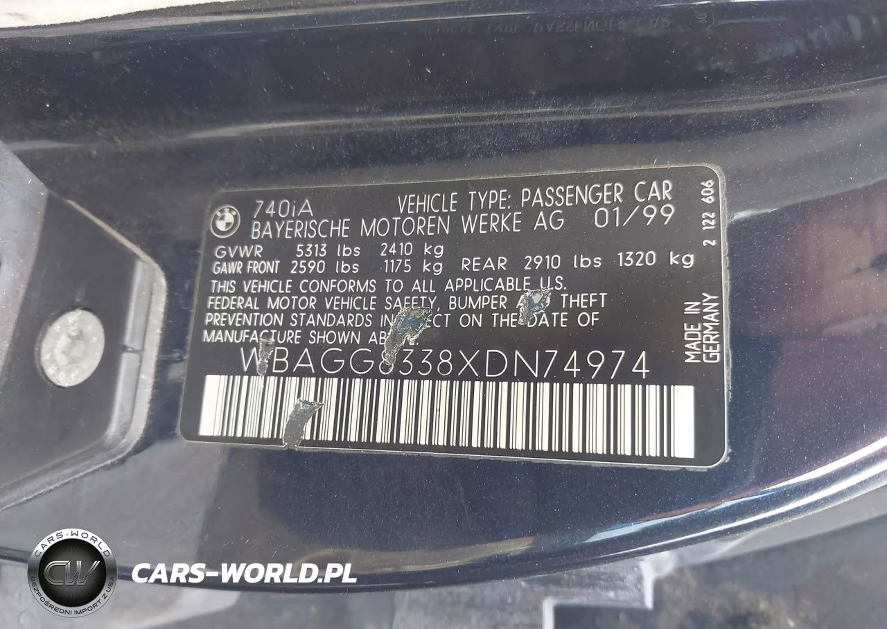 1999 BMW 740Ia VIN:WBAGG8338XDN74974 - 9