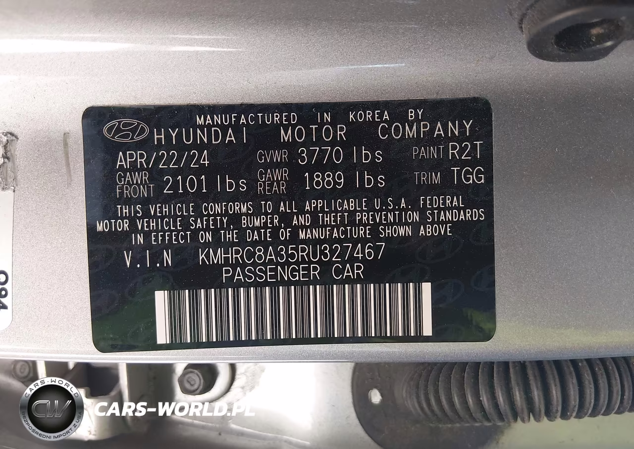 2024 Hyundai Venue Sel VIN:KMHRC8A35RU327467 - 9