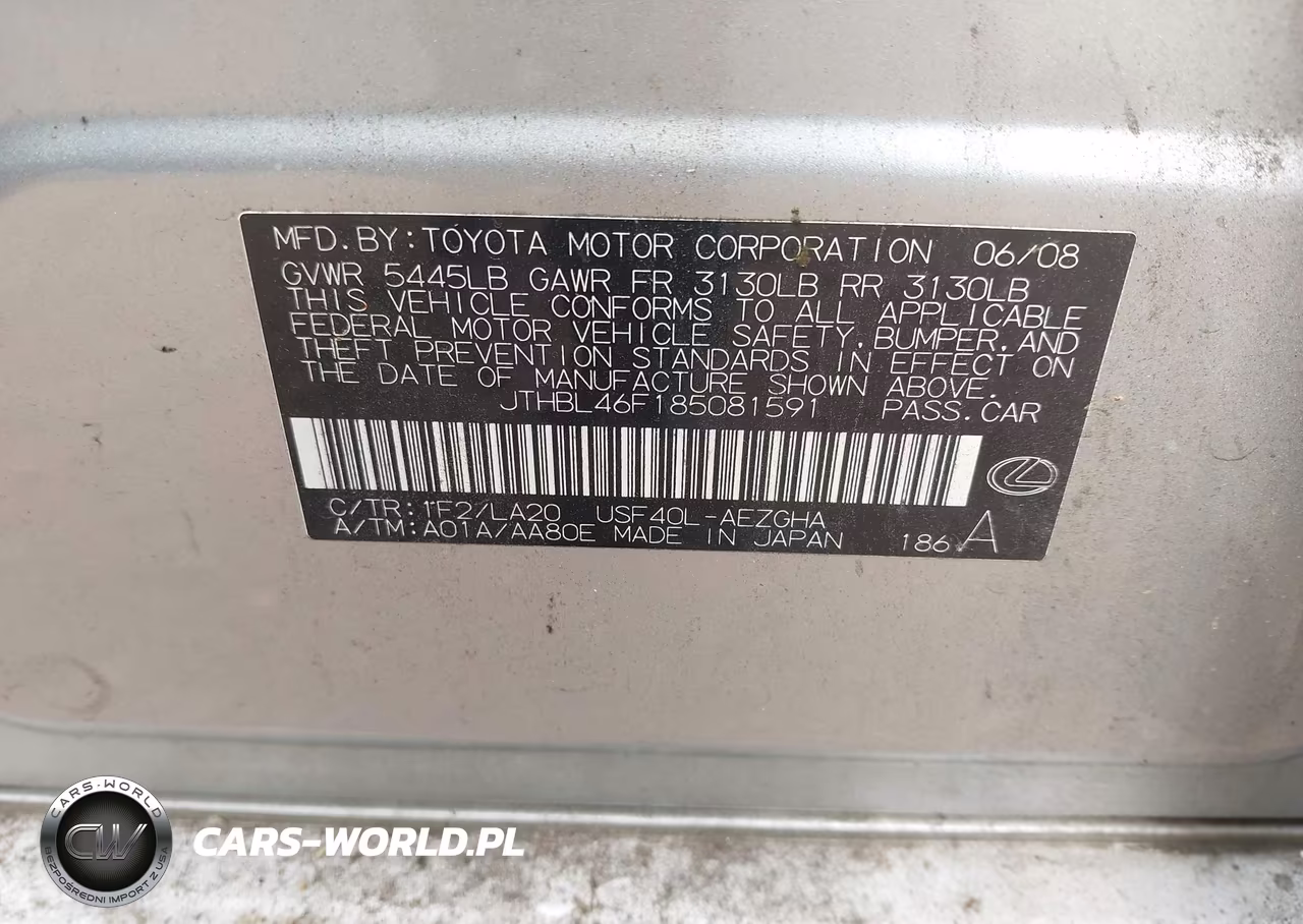 2008 Lexus Ls 460 VIN:JTHBL46F185081591 - 9