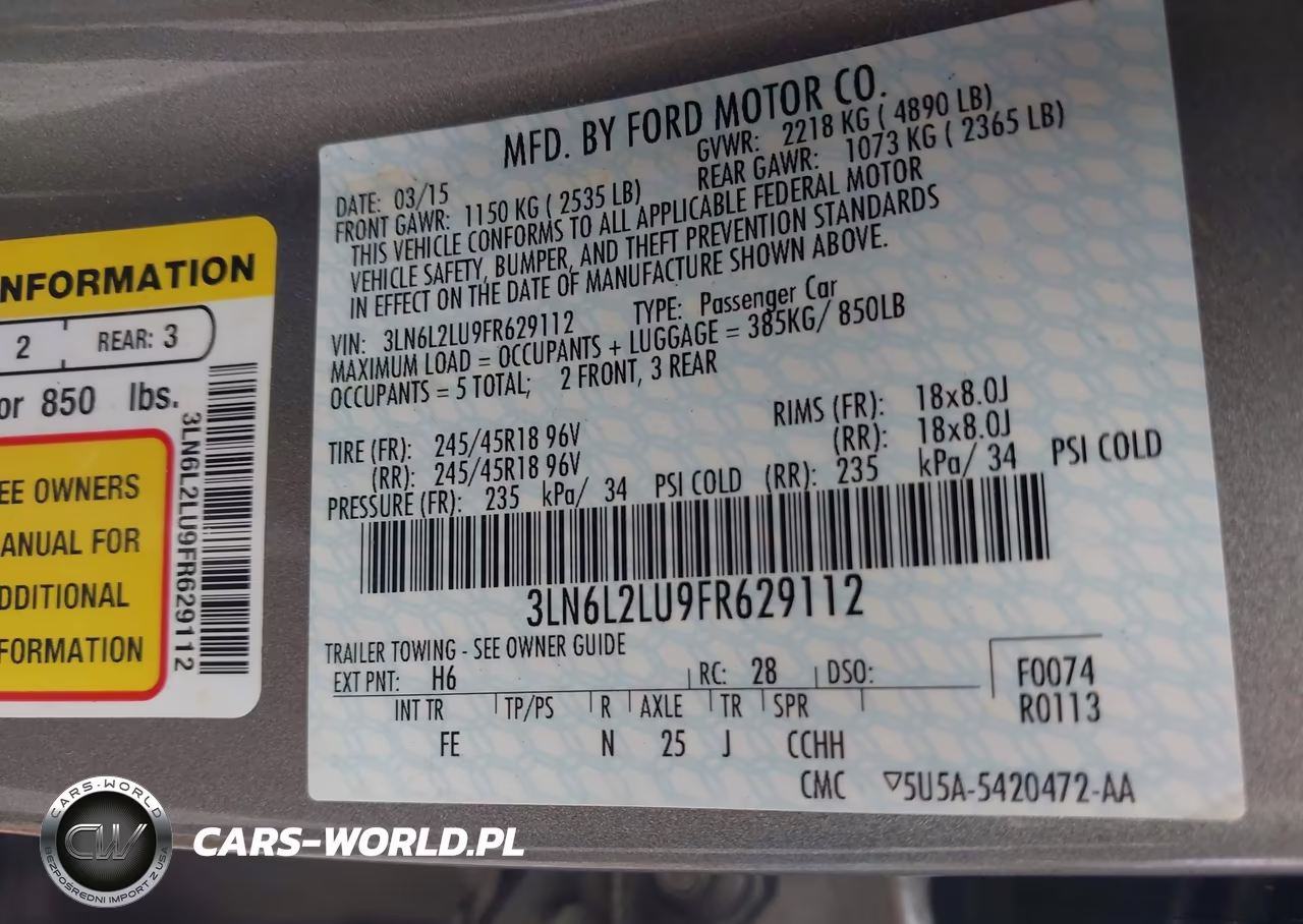 2015 Lincoln Mkz Hybrid VIN:3LN6L2LU9FR629112 - 9